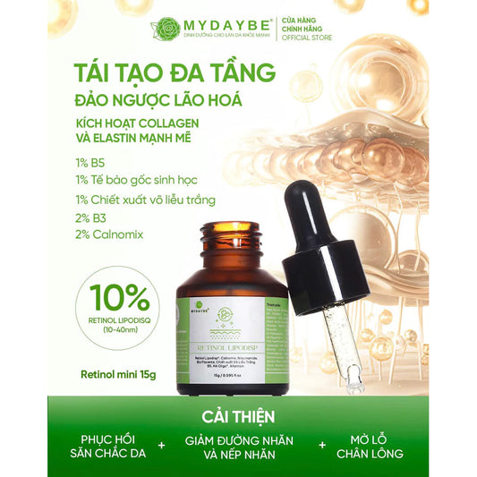 Retinol Lipodisq 15gr Mydaybe căng bóng làn da rạng rỡ