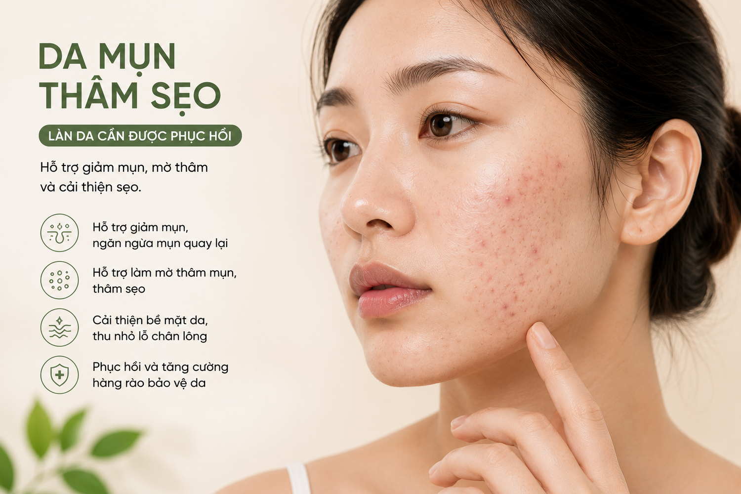 Da mụn thâm sẹo