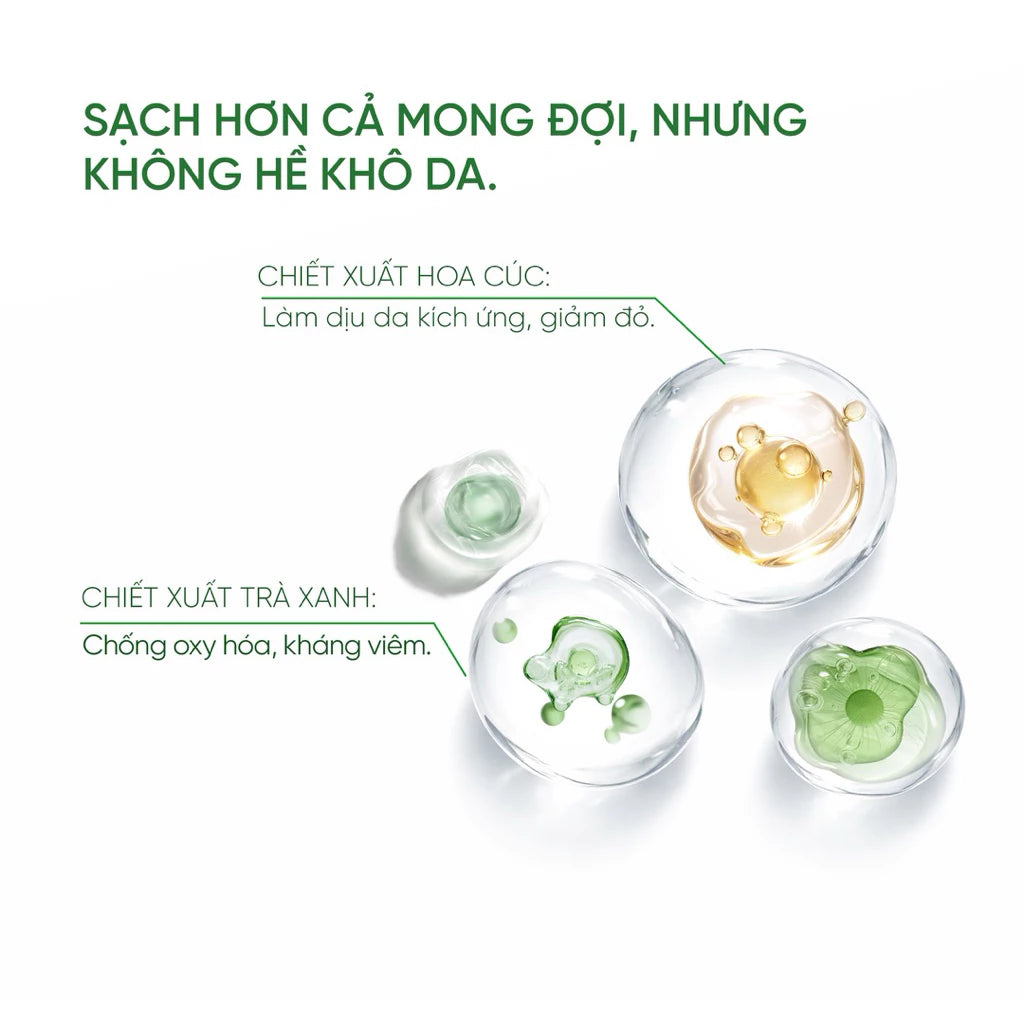 Nước Tẩy Trang MILD Làm sạch da và dưỡng ẩm, ngăn ngừa mụn, giúp sáng da