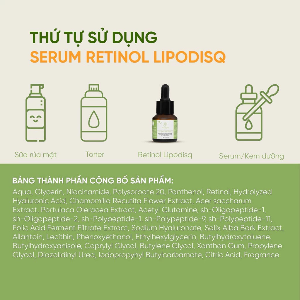 Retinol Lipodisq 15gr Mydaybe căng bóng làn da rạng rỡ